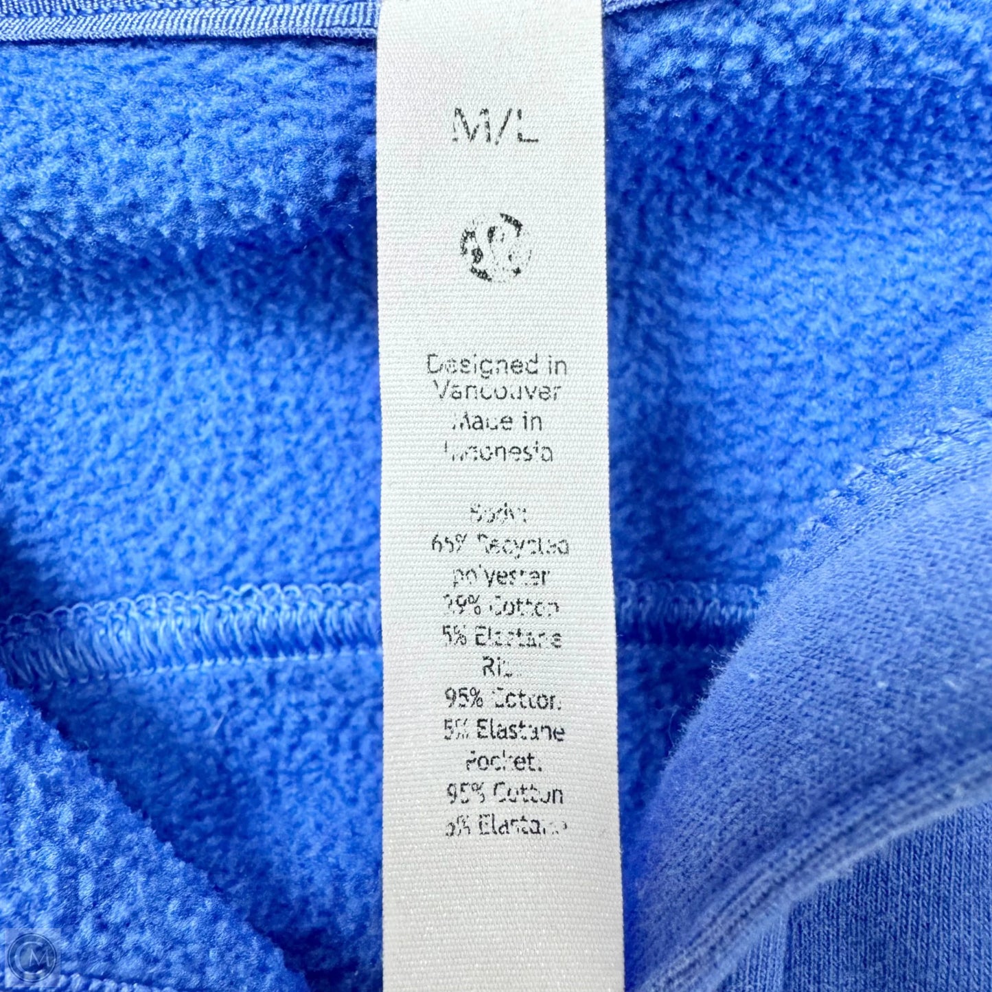 Athletic Sweatshirt Collar By Lululemon In Blue, Size: L
