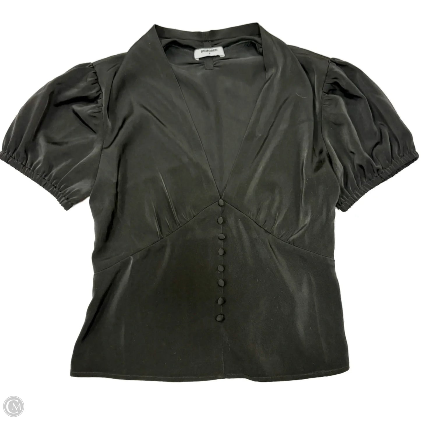Blouse Short Sleeve By Cmb In Black, Size: M