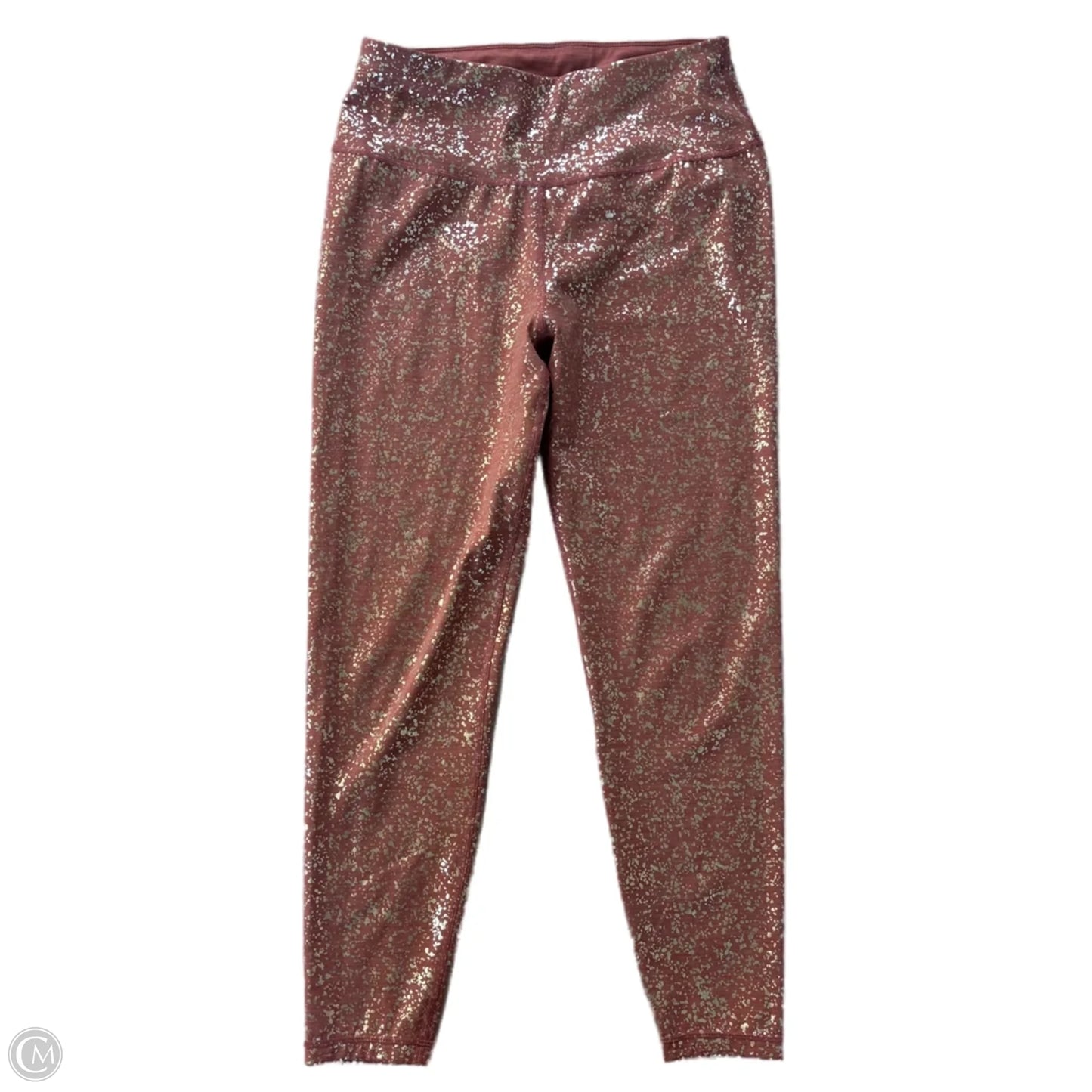 Athletic Leggings By Sweaty Betty In Pink & Silver, Size: S