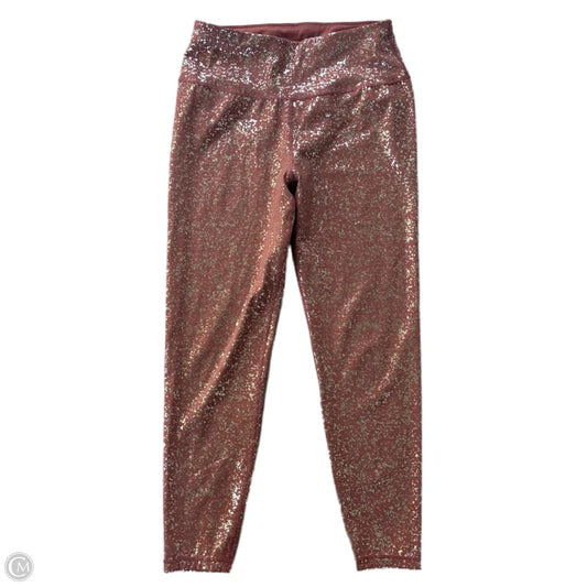 Athletic Leggings By Sweaty Betty In Pink & Silver, Size: S