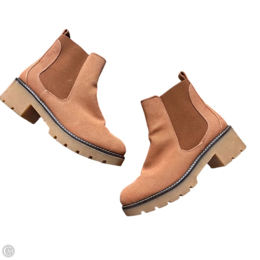 Boots Ankle Flats By Anthropologie In Brown, Size: 8.5