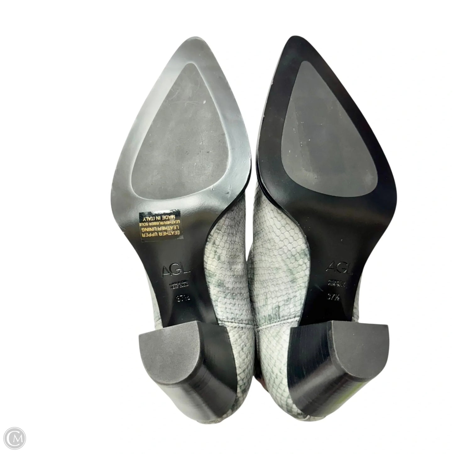 Boots Leather By Agl In Snakeskin Print, Size: 7