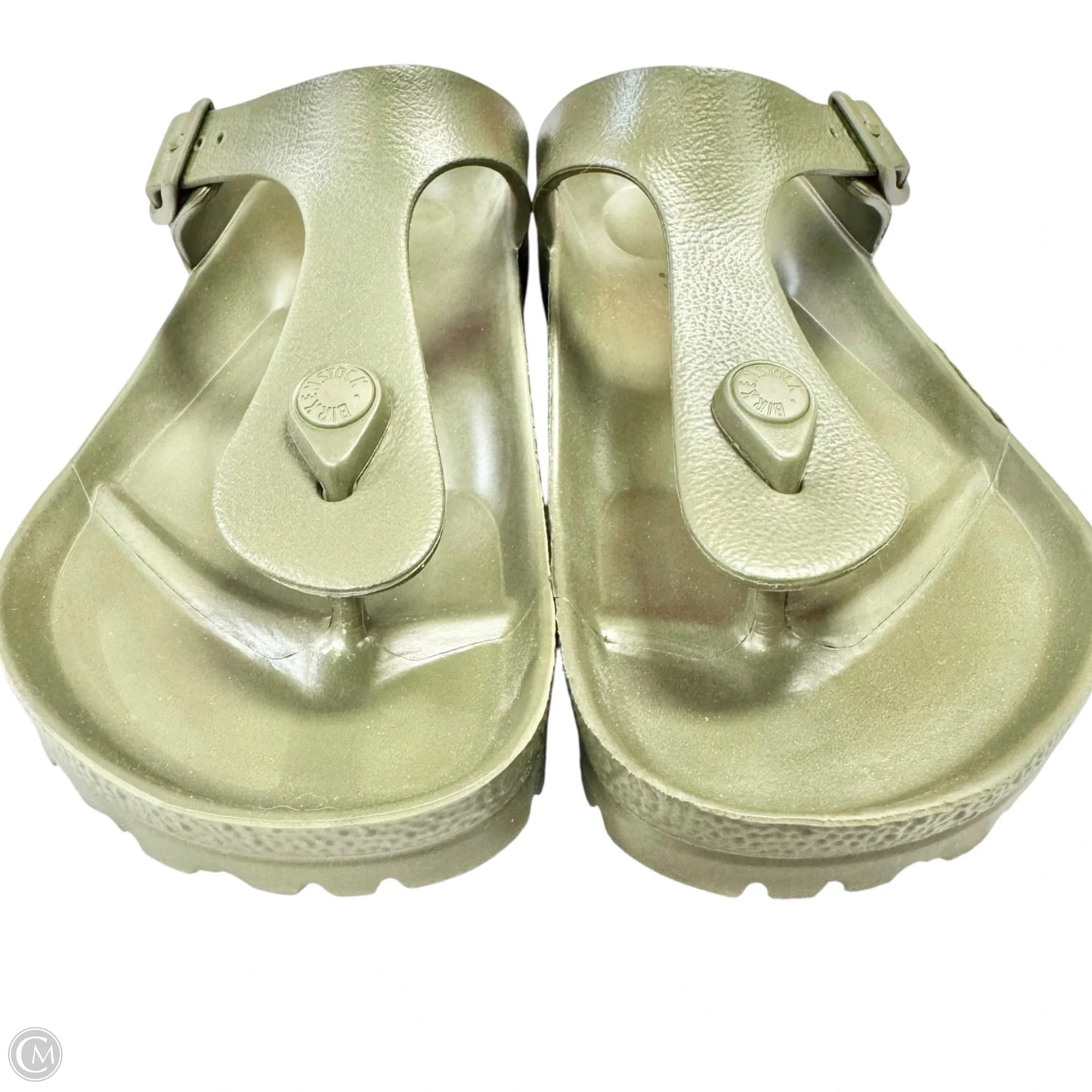 Sandals Flats By Birkenstock In Green, Size: 7