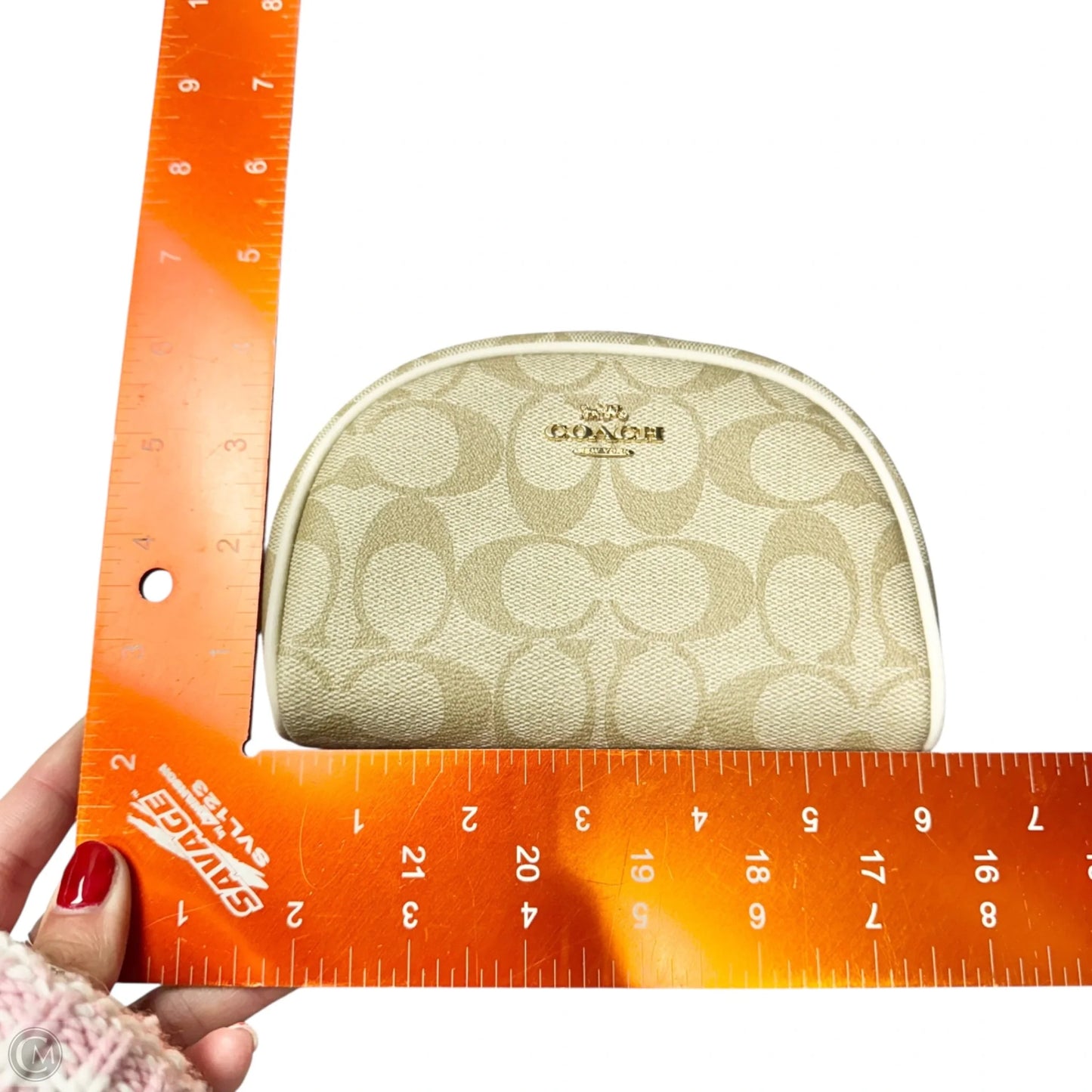 Makeup Bag Designer By Coach, Size: Small
