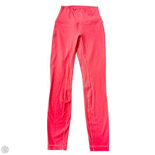 Athletic Leggings By Lululemon In Pink, Size: Xs