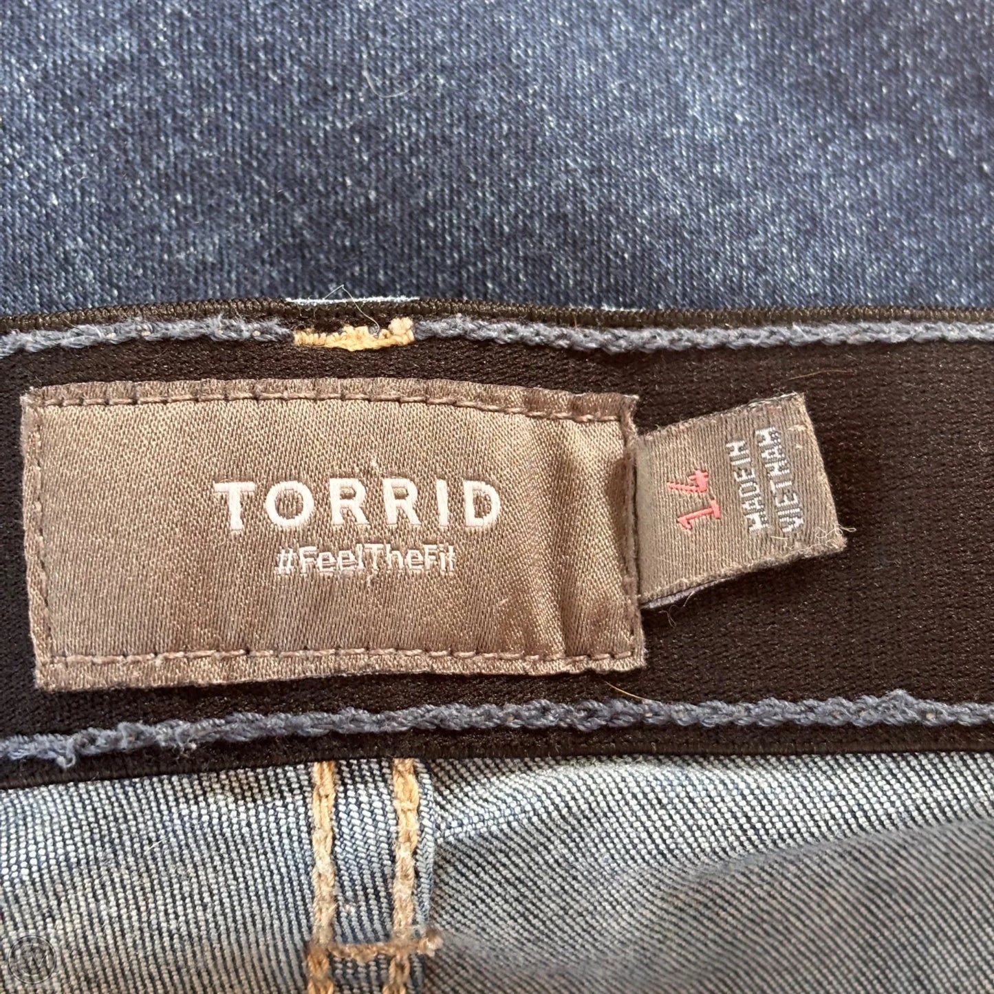 Jeans Straight By Torrid In Blue Denim, Size: 14