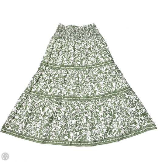 Skirt Maxi By Cartolina In Green & White, Size: Xs