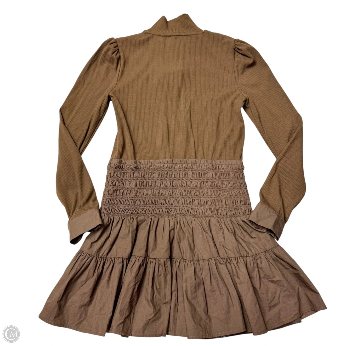 Dress Casual Short By Cartolina In Brown, Size: S