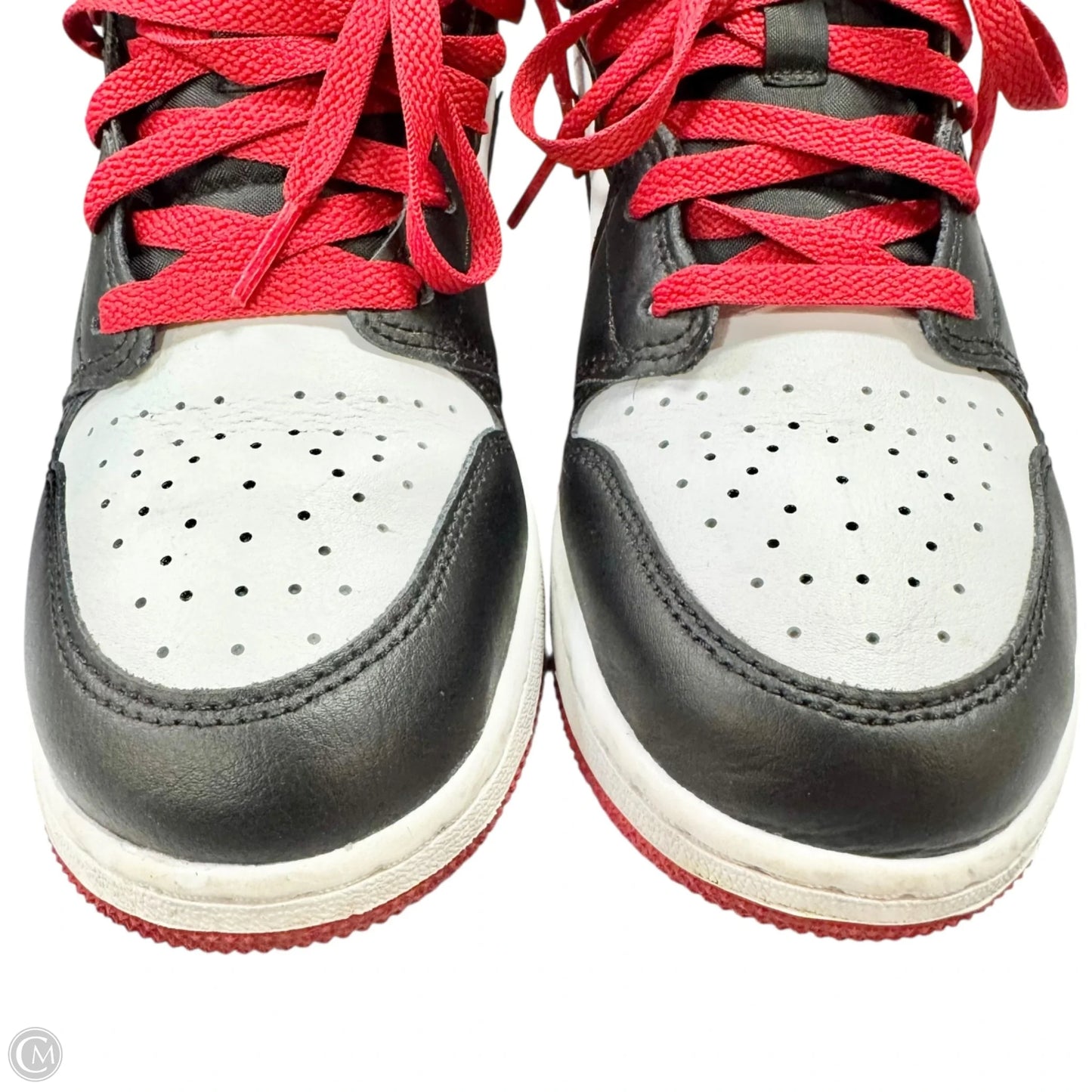 Shoes Luxury Designer By Jordan In Black & Red, Size: 8.5