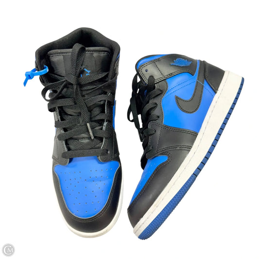 Shoes Luxury Designer By Jordan In Black & Blue, Size: 8.5