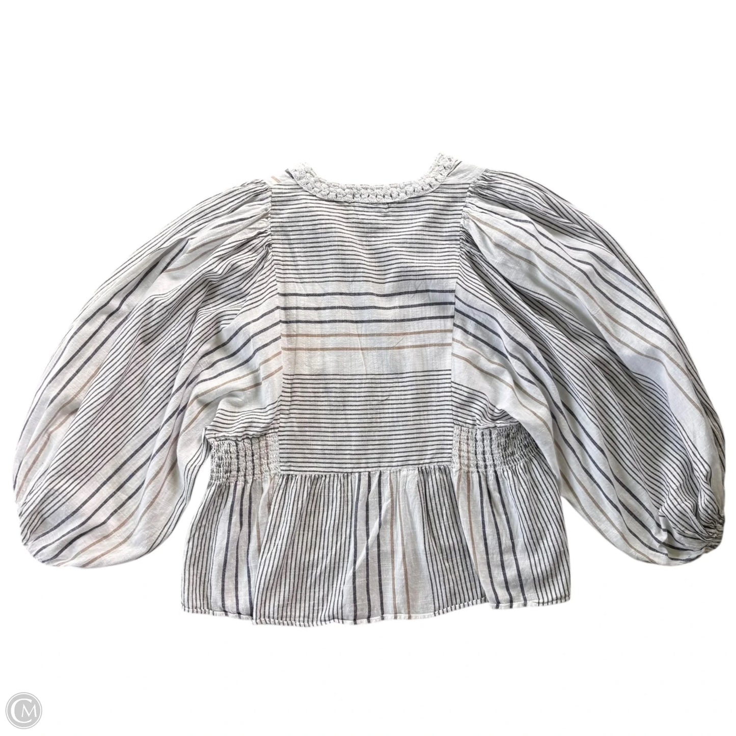Top Long Sleeve By Saylor In Striped Pattern, Size: M