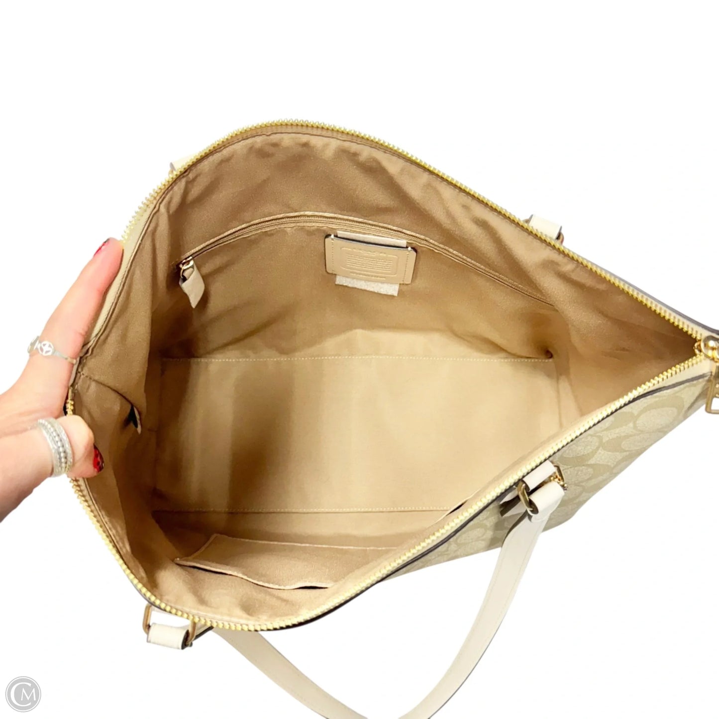 Tote Designer By Coach, Size: Medium