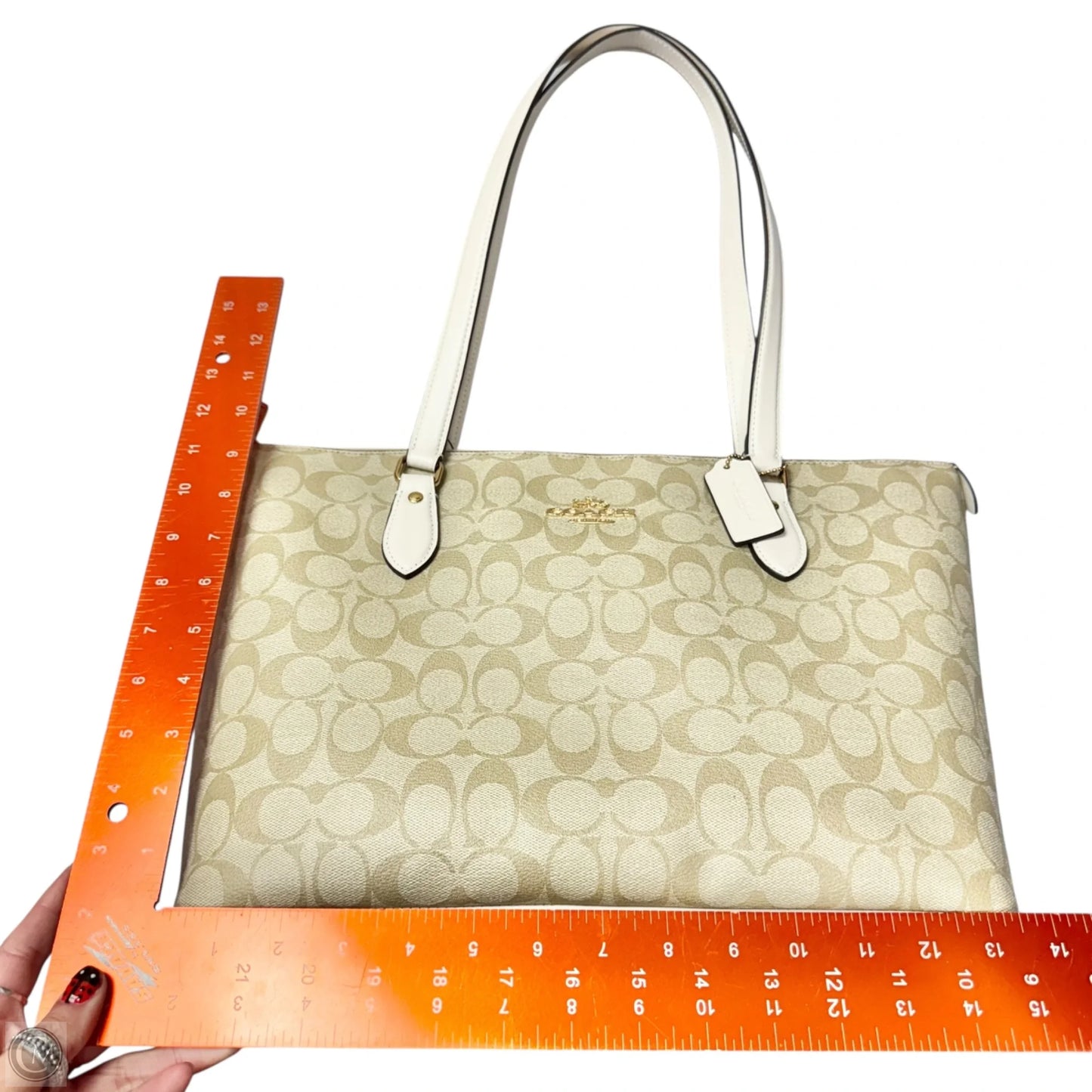 Tote Designer By Coach, Size: Medium