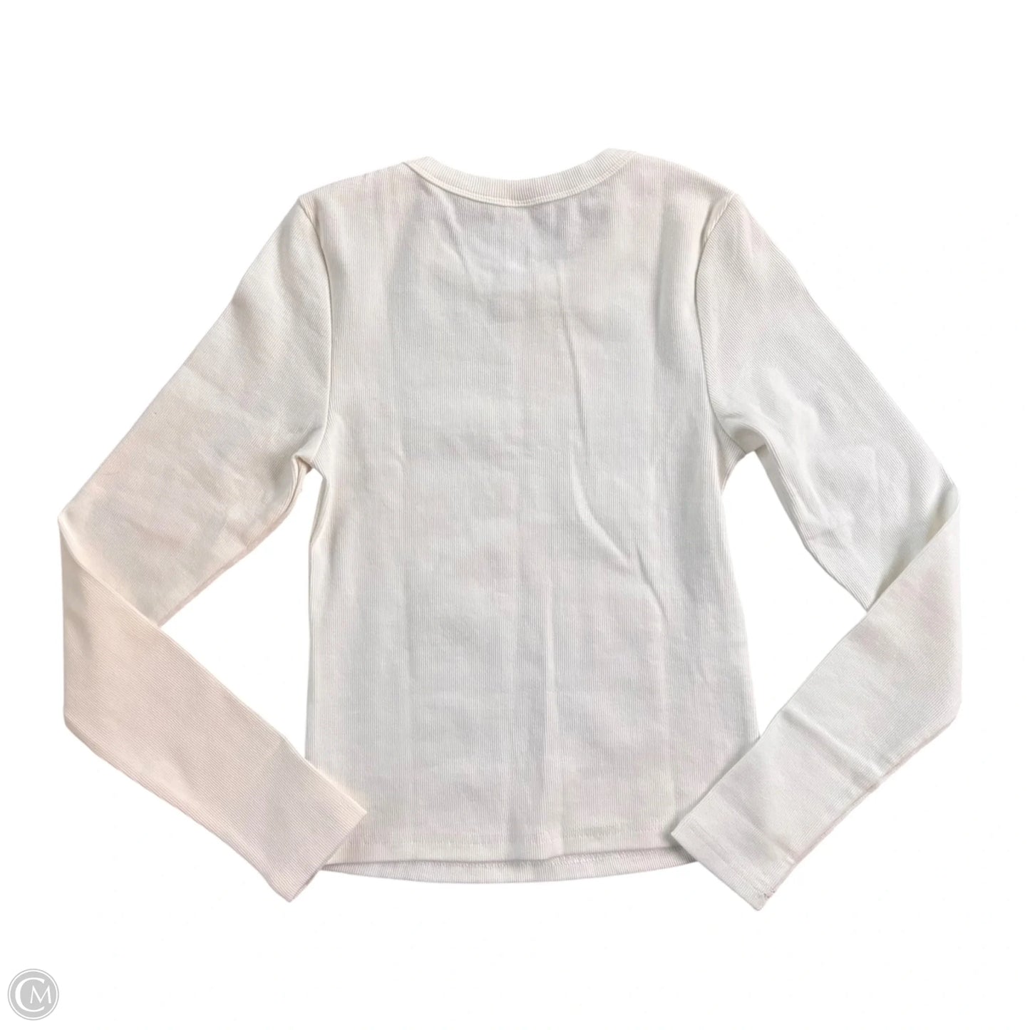 Top Long Sleeve By Le Buns In White, Size: S