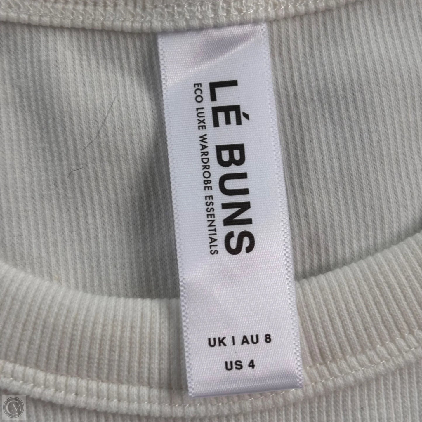 Top Long Sleeve By Le Buns In White, Size: S