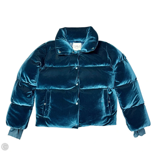 Coat Puffer & Quilted By Sam. In Teal, Size: M