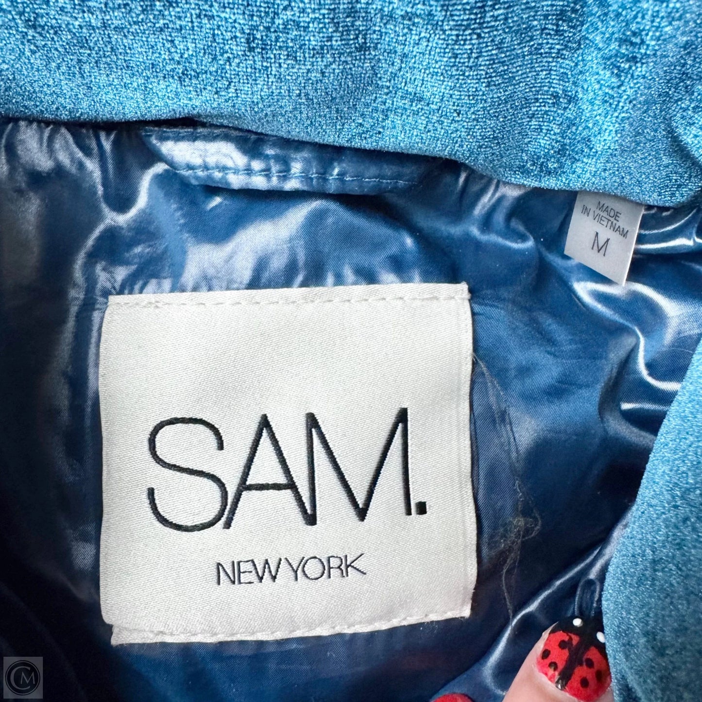 Coat Puffer & Quilted By Sam. In Teal, Size: M