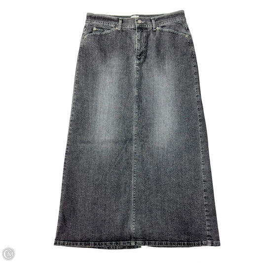 Skirt Midi By Calvin Klein In Grey Denim, Size: 8