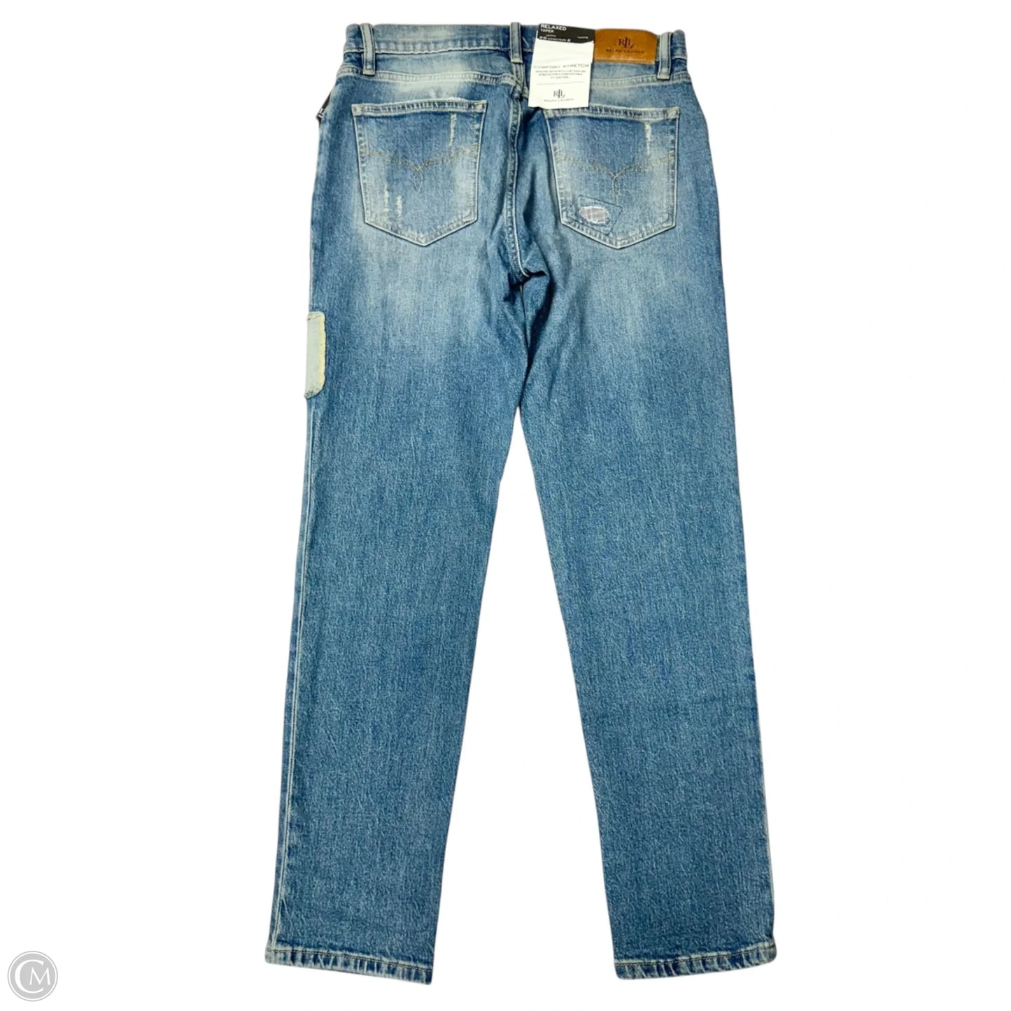 Jeans Straight By Lauren By Ralph Lauren In Blue Denim, Size: 2