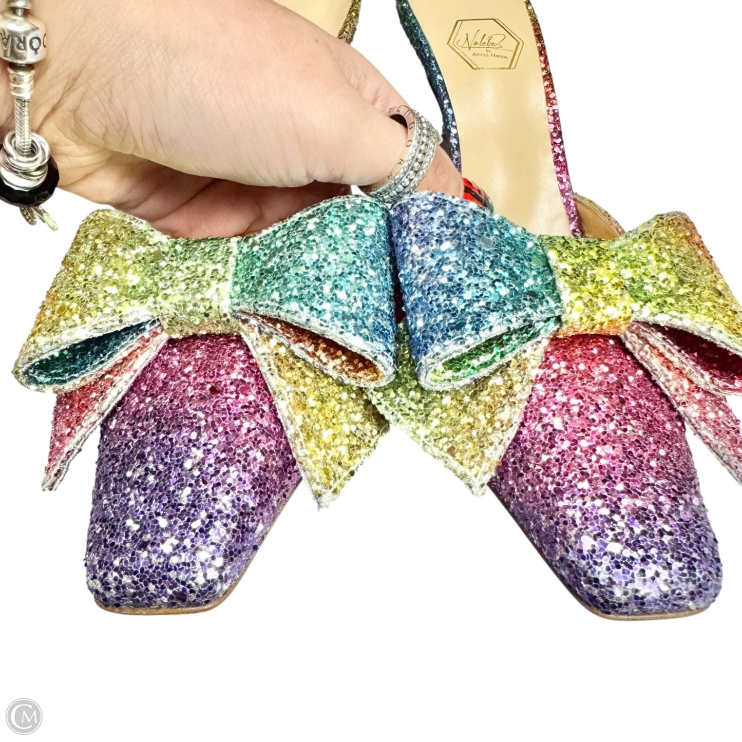 Shoes Designer By Nalebe by Amina Means In Rainbow Print, Size: 7.5
