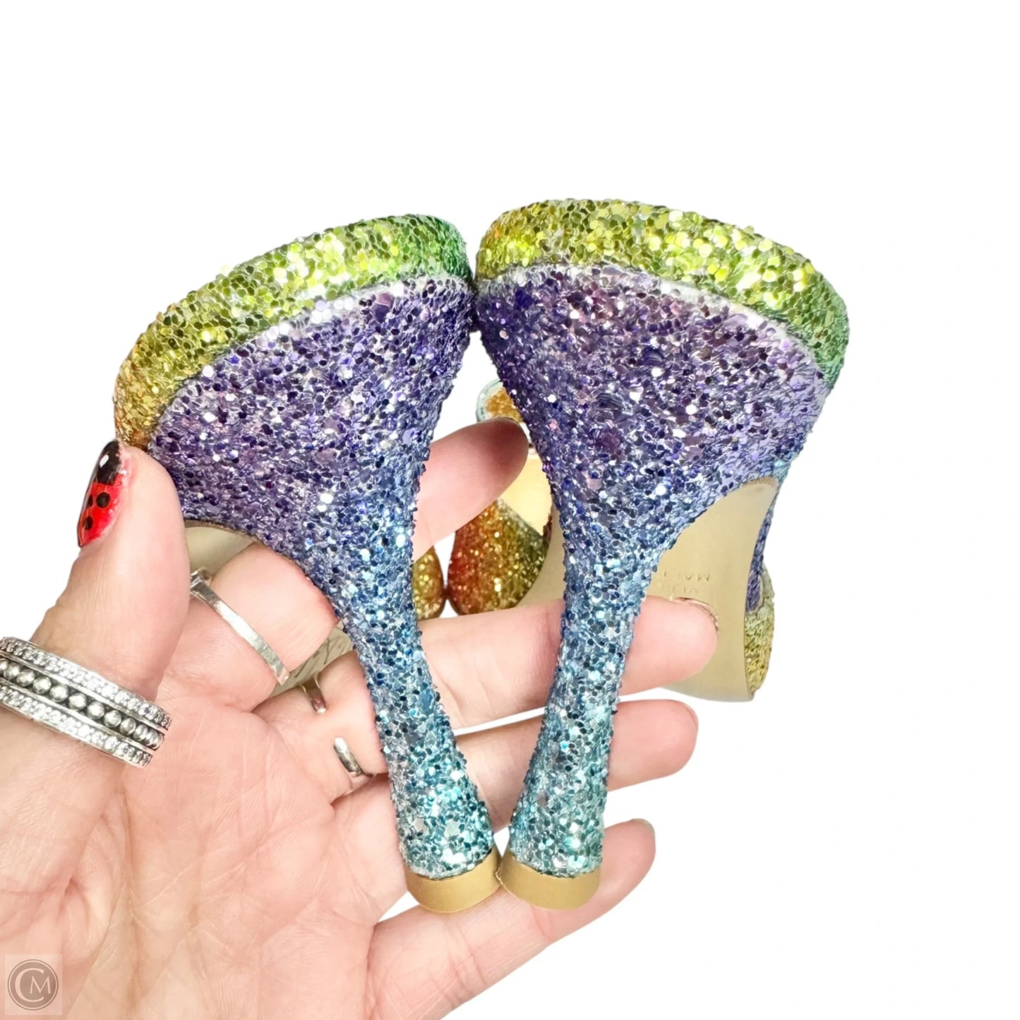 Shoes Designer By Nalebe by Amina Means In Rainbow Print, Size: 7.5