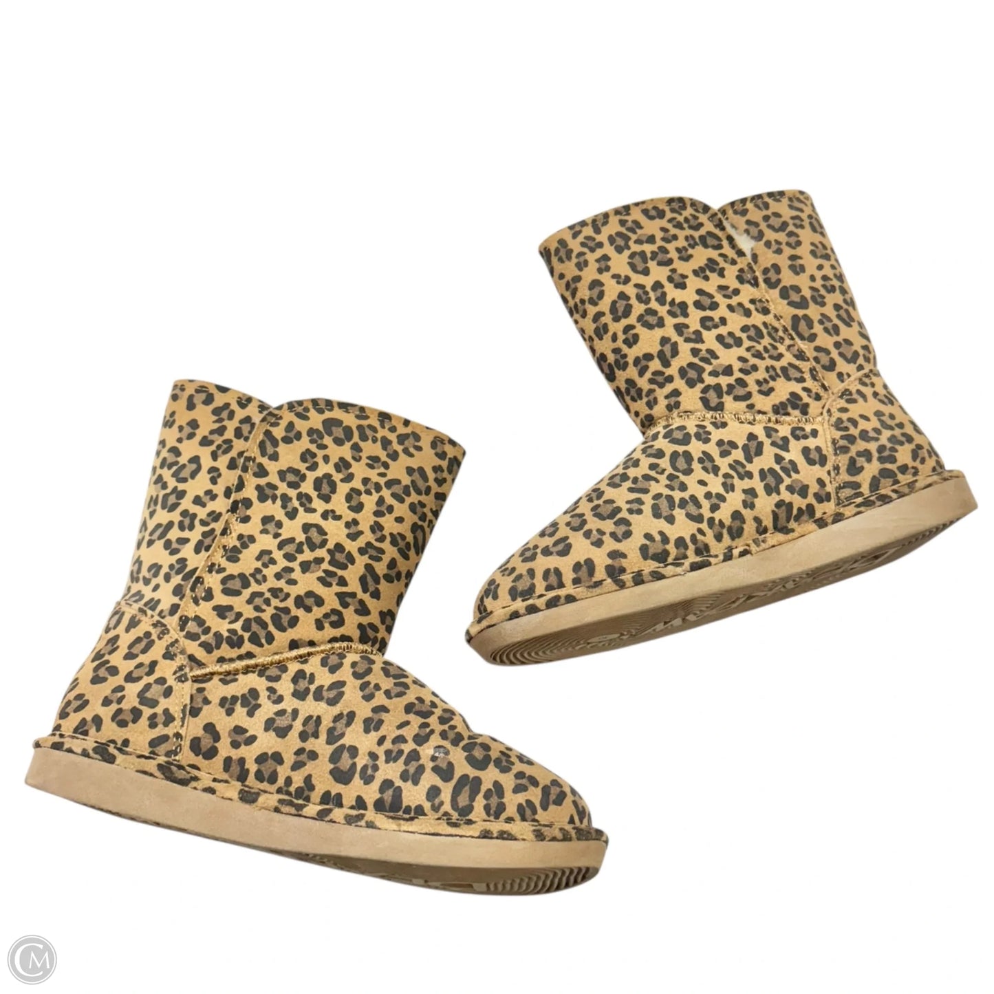 Boots Ankle Flats By Bearpaw In Leopard Print, Size: 10