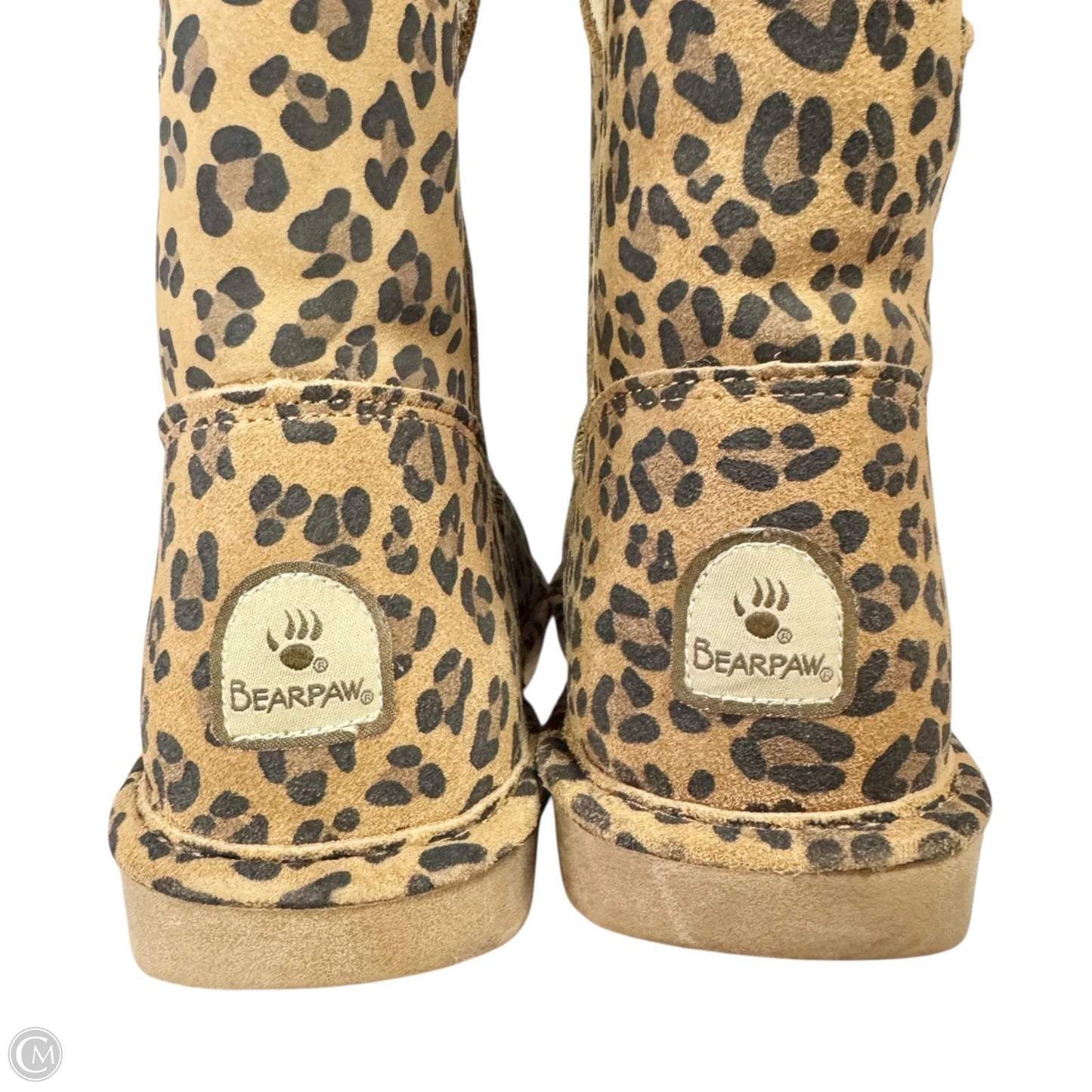Boots Ankle Flats By Bearpaw In Leopard Print, Size: 10