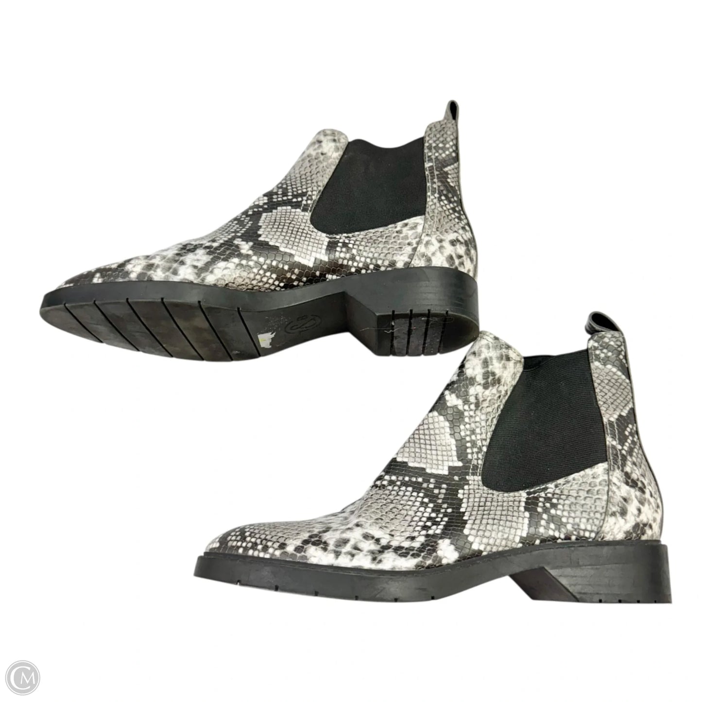 Boots Ankle Flats By Treasure And Bond In Snakeskin Print, Size: 8