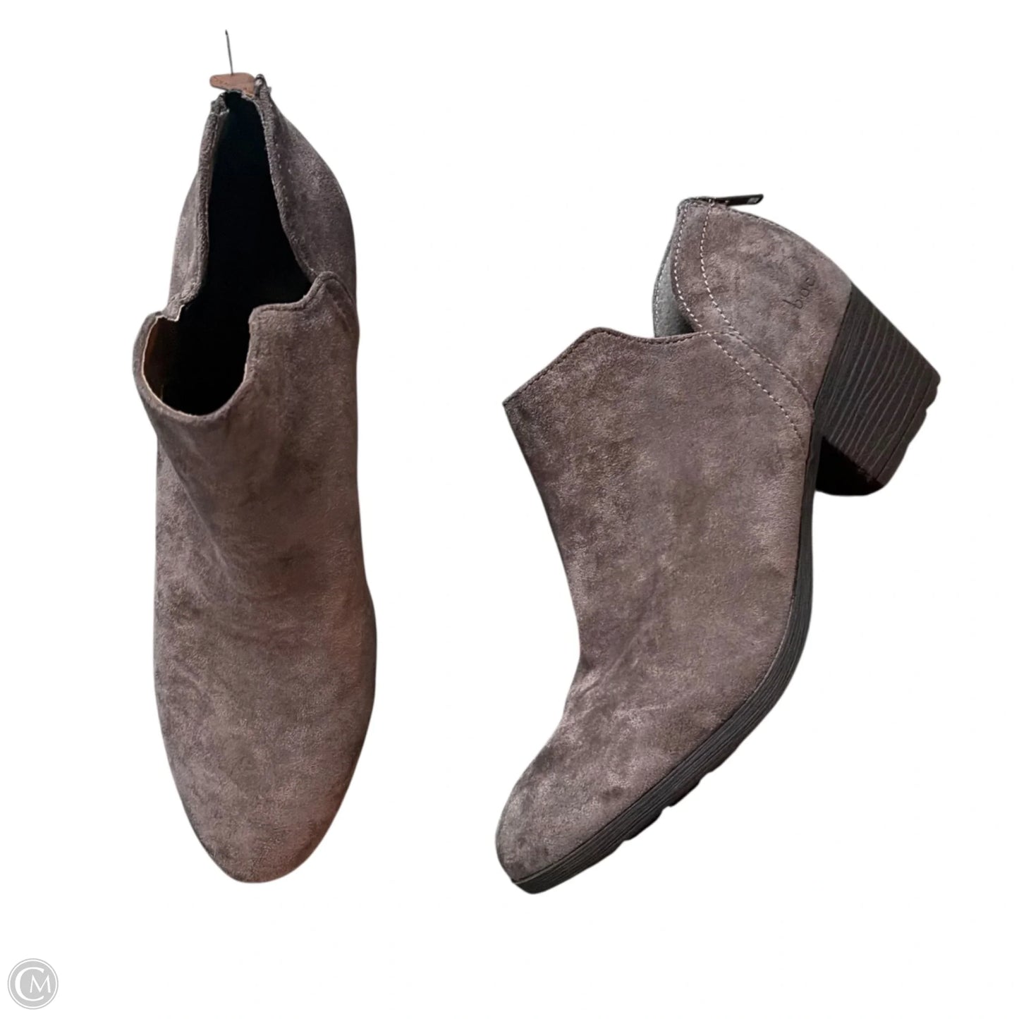Boots Ankle Flats By Boc In Brown, Size: 10
