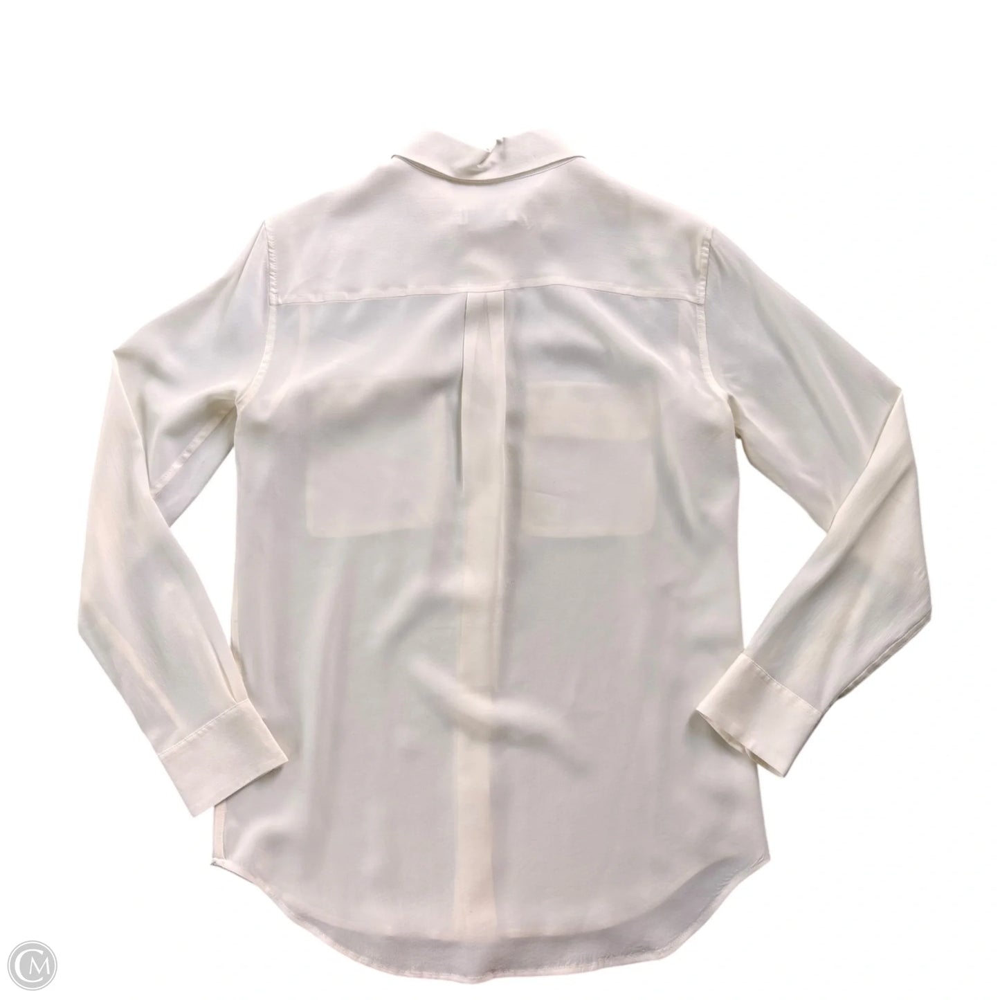 Top Long Sleeve By Equipment In Cream, Size: Xs