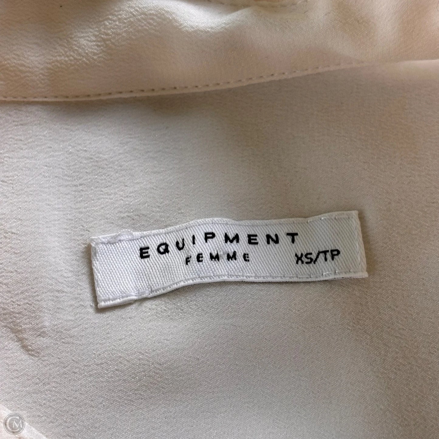 Top Long Sleeve By Equipment In Cream, Size: Xs