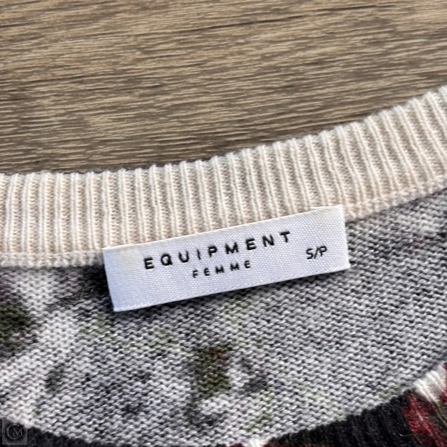 Sweater Cashmere By Equipment In Floral Print, Size: S