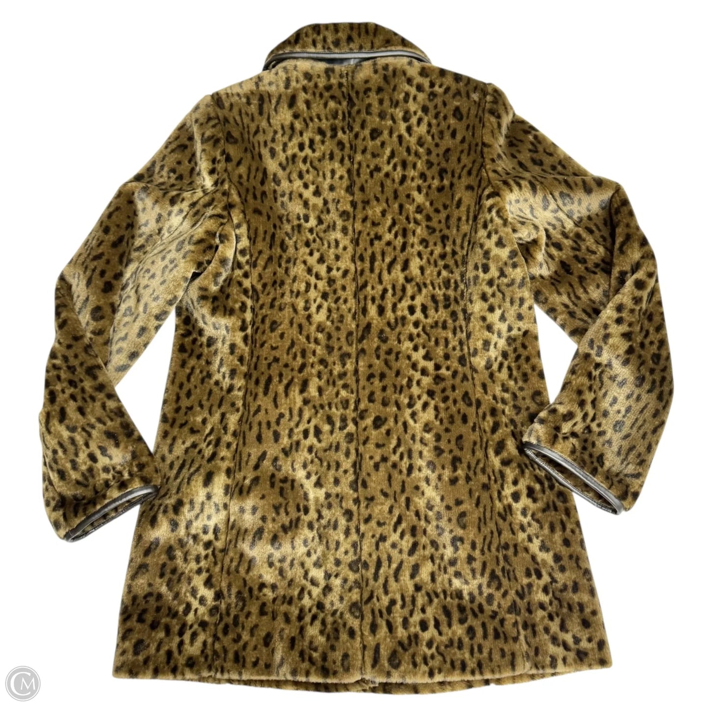 Coat Faux Fur & Sherpa By Dennis Basso Qvc In Animal Print, Size: M