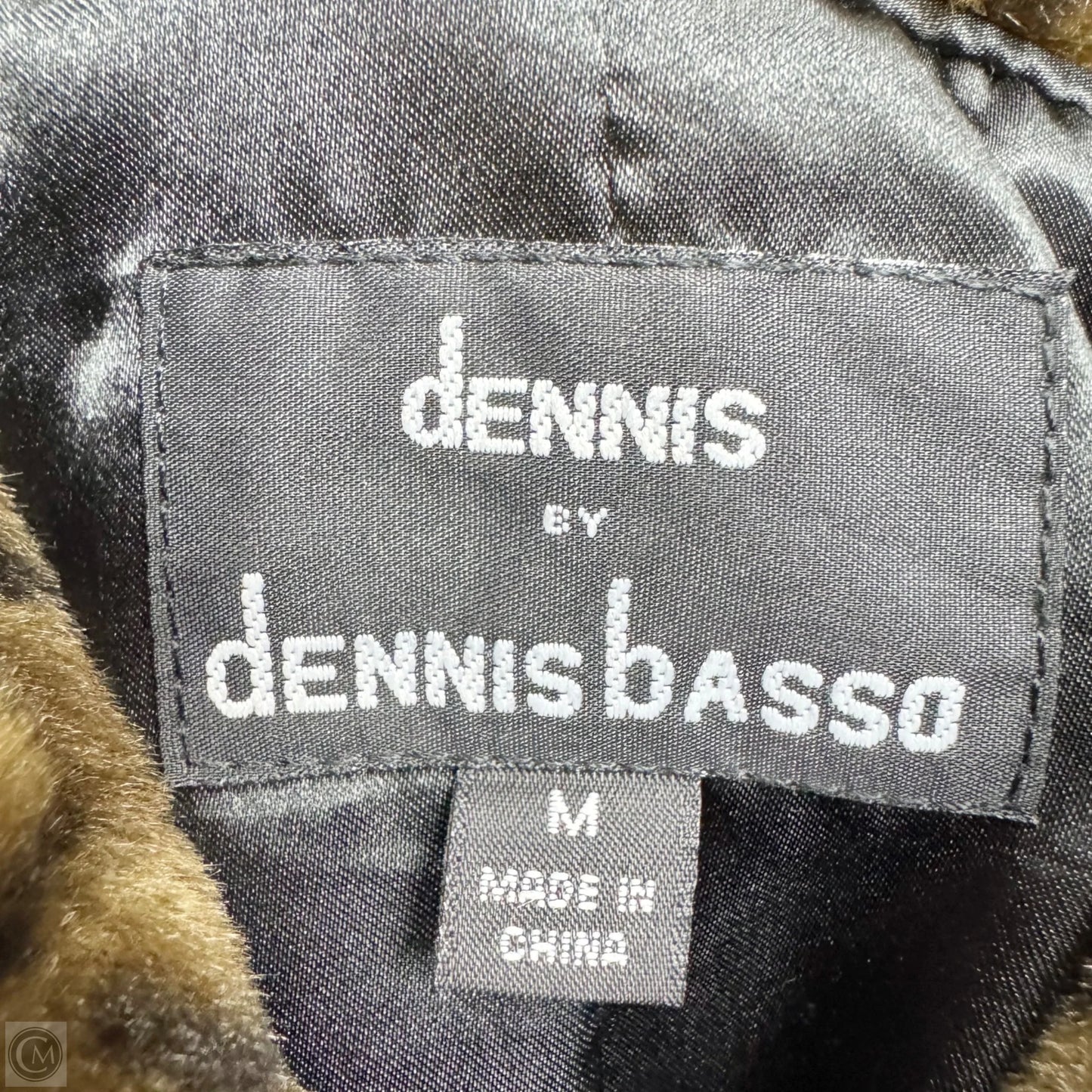Coat Faux Fur & Sherpa By Dennis Basso Qvc In Animal Print, Size: M