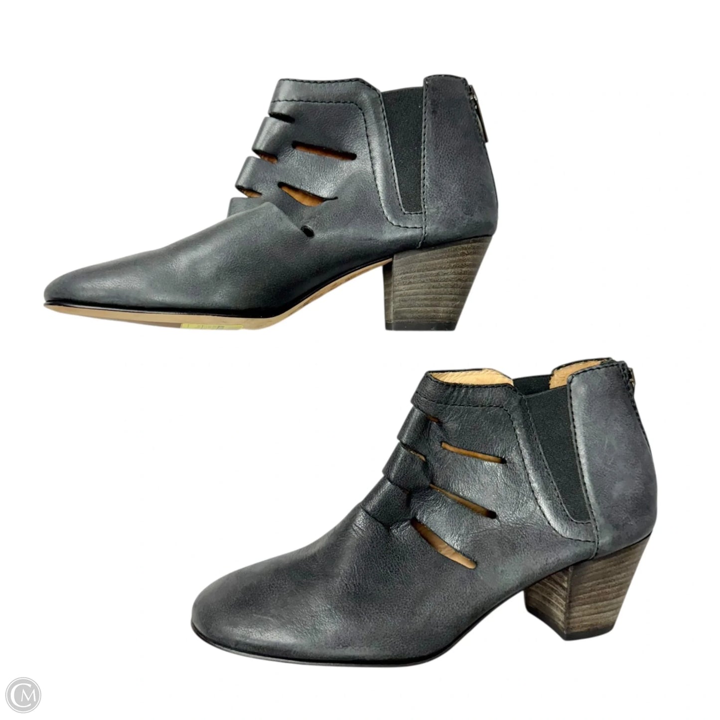 Boots Leather By Aquatalia In Black, Size: 8