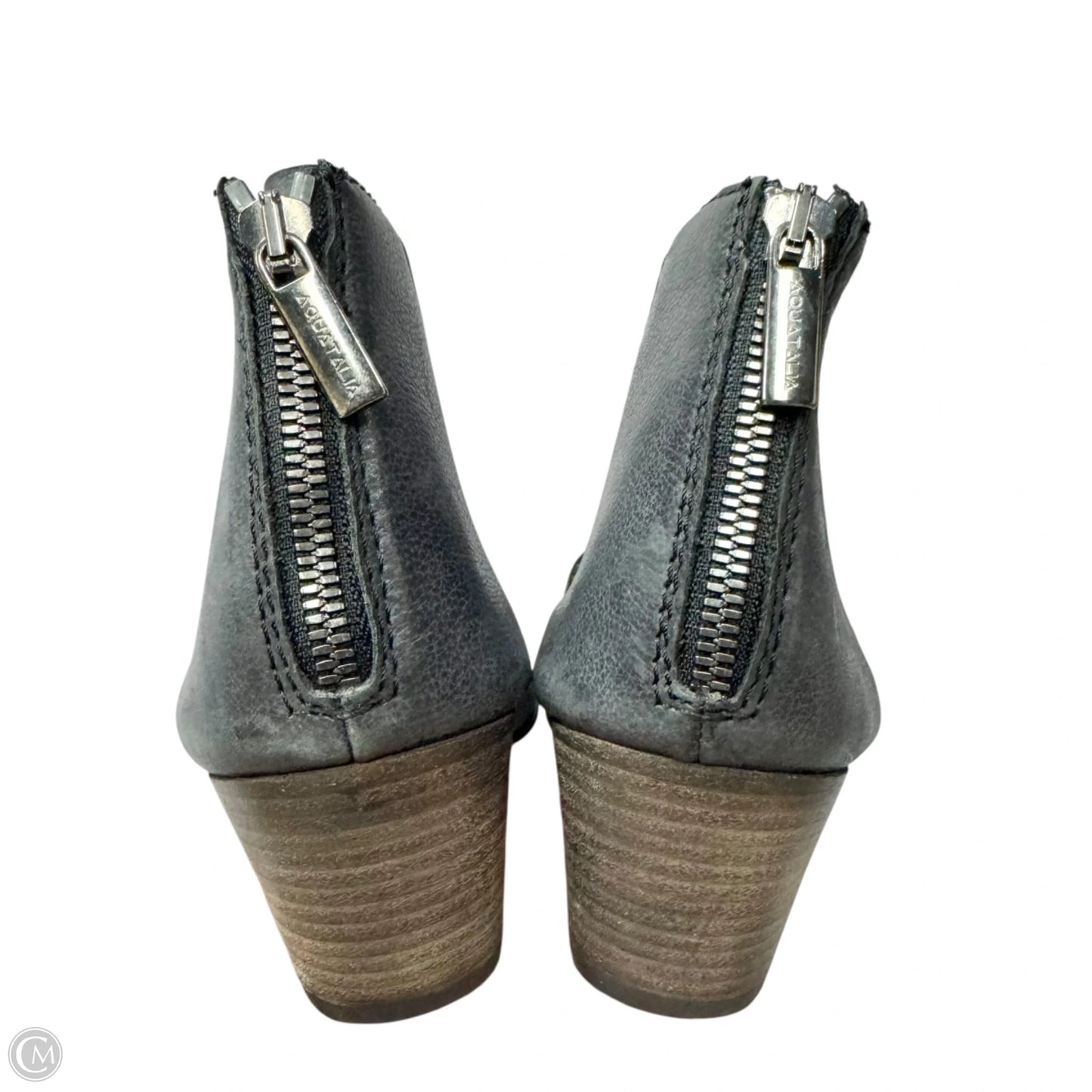 Boots Leather By Aquatalia In Black, Size: 8