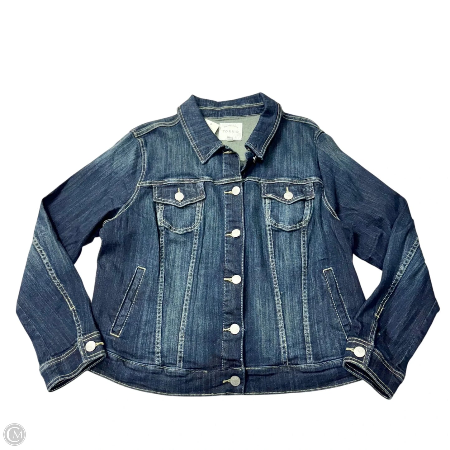 Jacket Denim By Torrid In Blue Denim, Size: 1x
