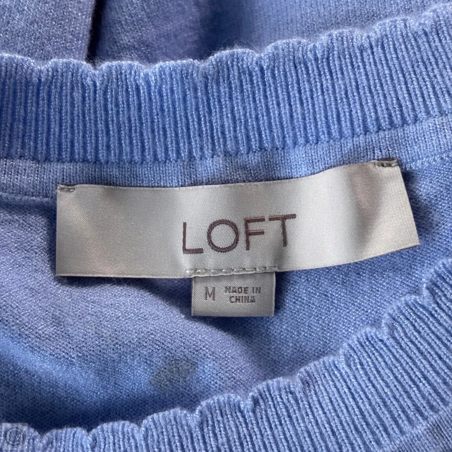 Sweater Short Sleeve By Loft In Blue, Size: M