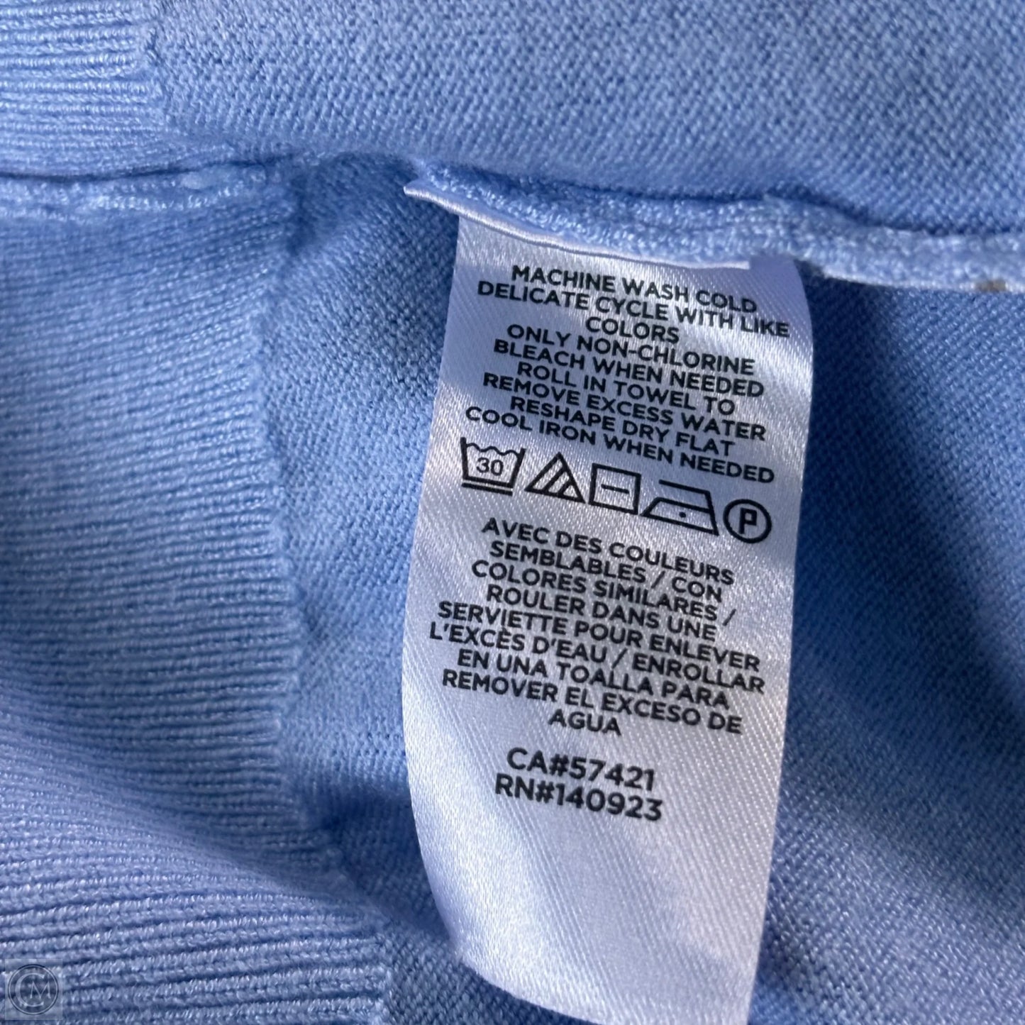 Sweater Short Sleeve By Loft In Blue, Size: M