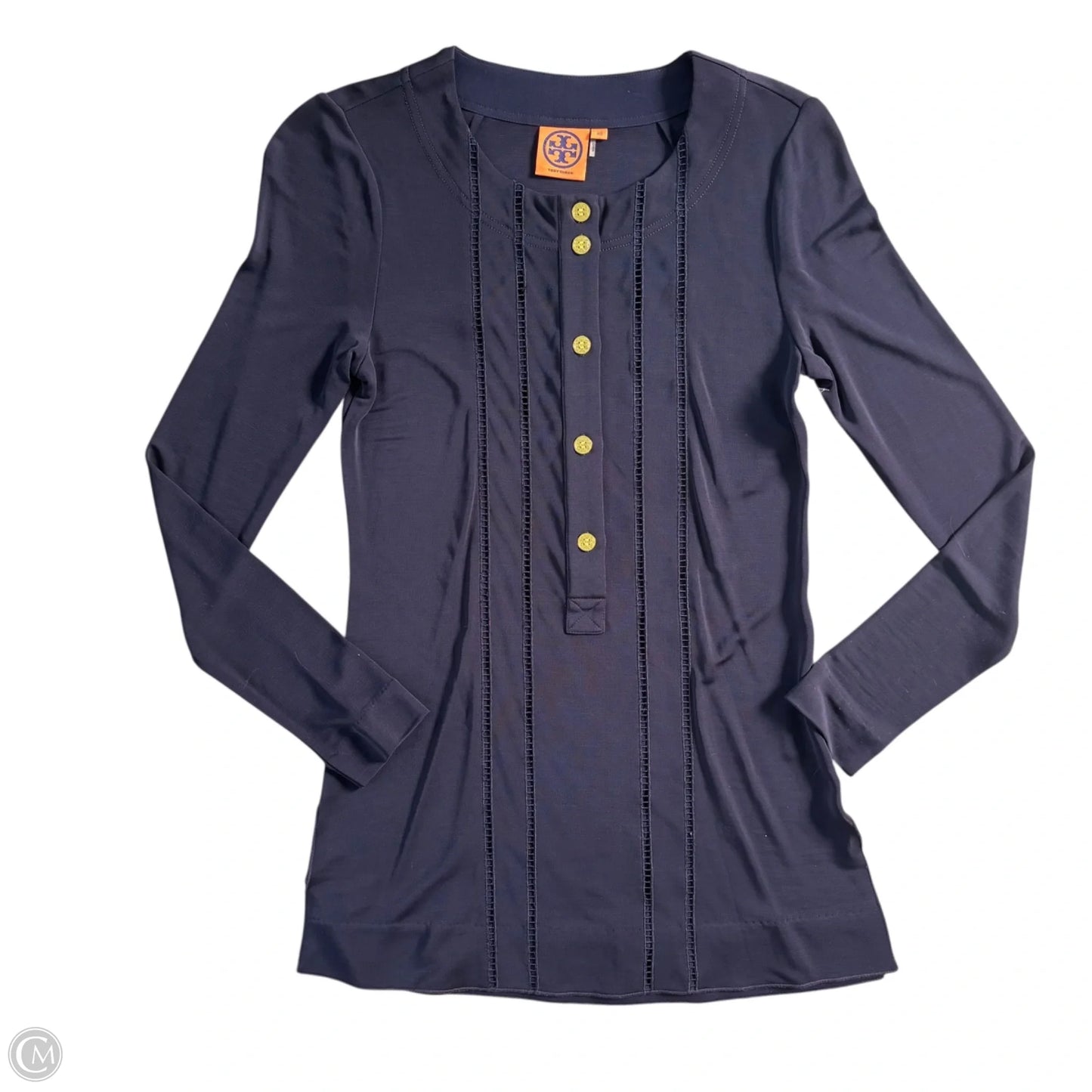 Top Long Sleeve Designer By Tory Burch In Navy, Size: Xs