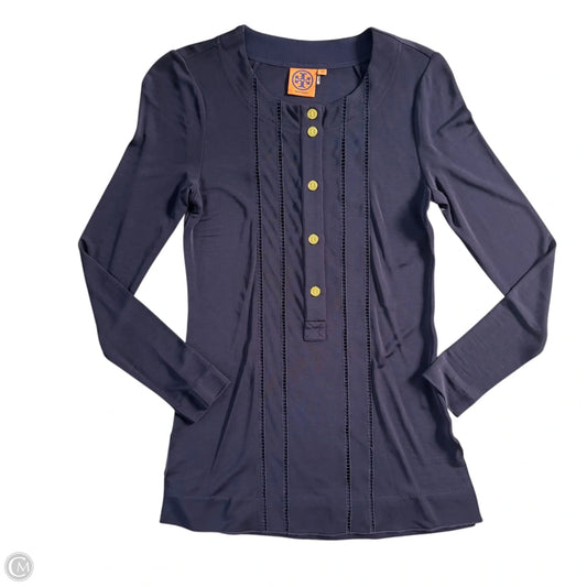 Top Long Sleeve Designer By Tory Burch In Navy, Size: Xs