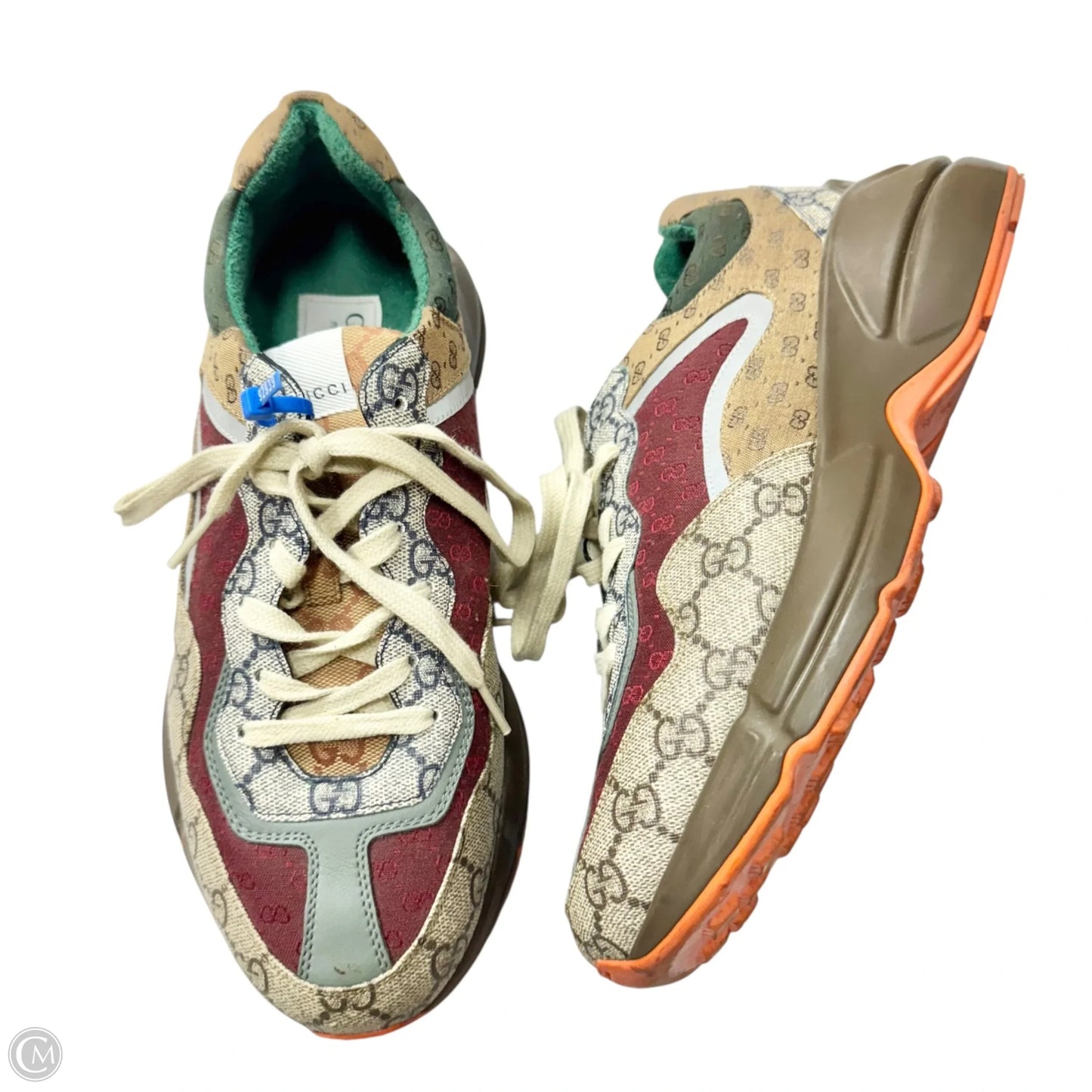 Shoes Luxury Designer By Gucci In Multi-colored, Size: 9.5