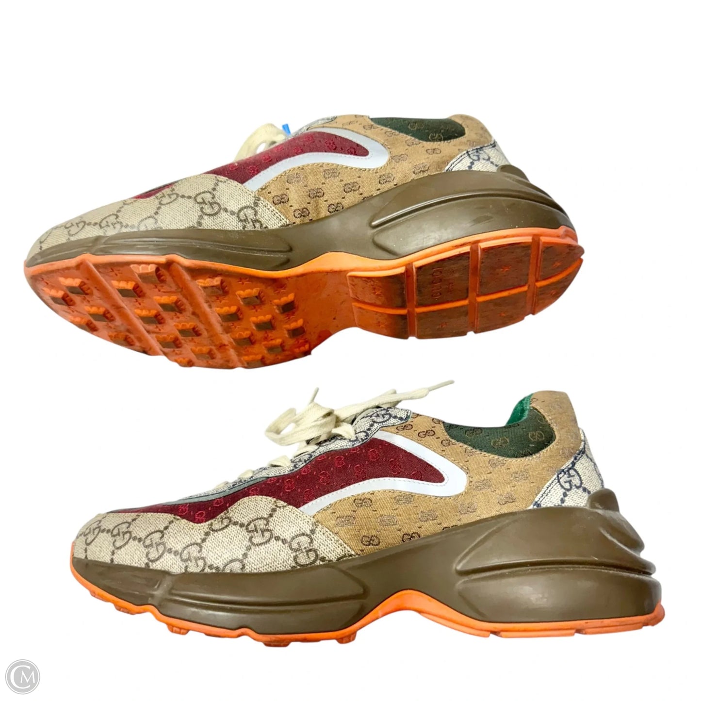 Shoes Luxury Designer By Gucci In Multi-colored, Size: 9.5