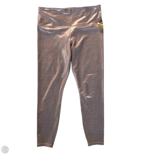 Athletic Leggings By Athleta In Bronze, Size: L