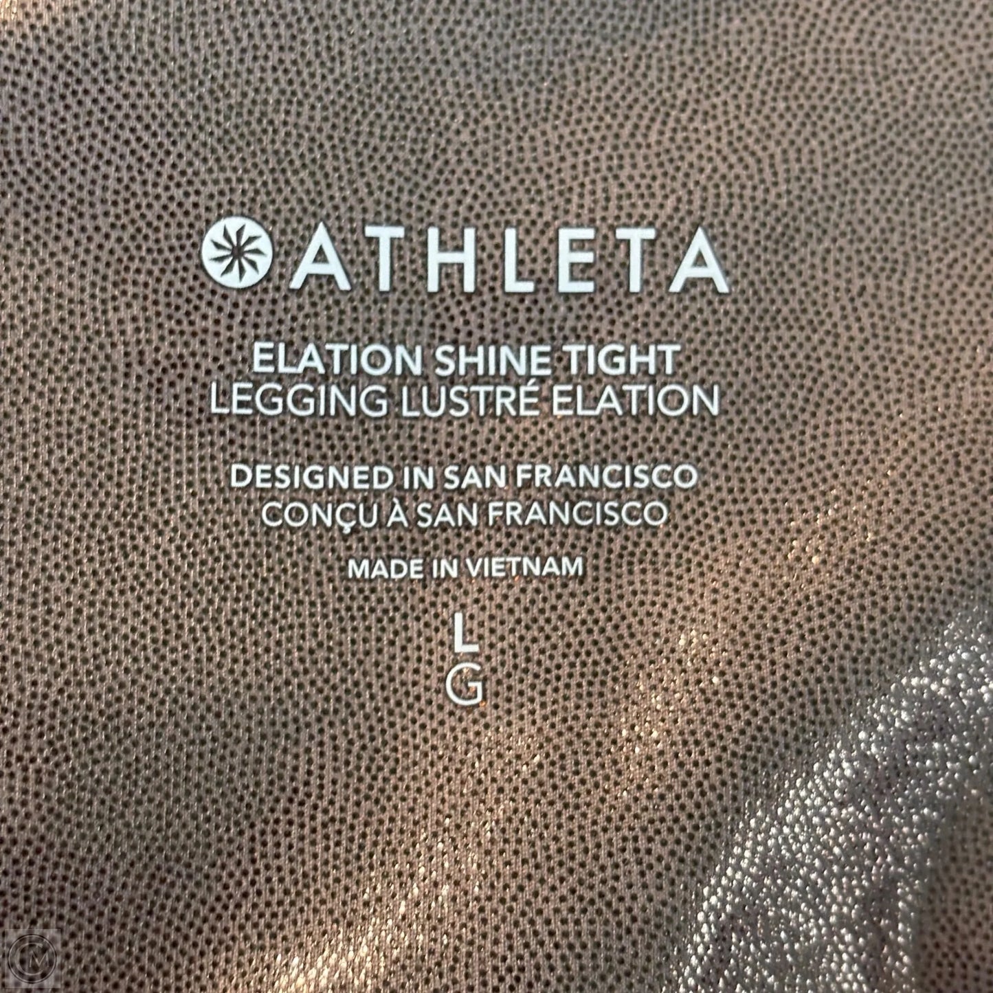 Athletic Leggings By Athleta In Bronze, Size: L