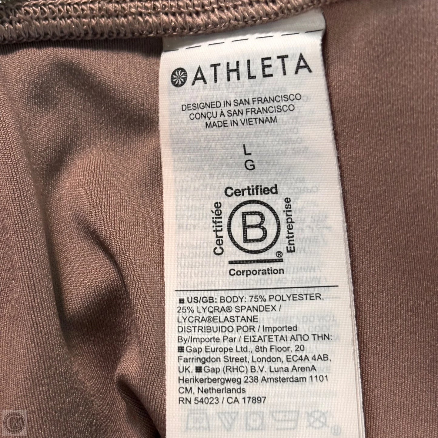 Athletic Leggings By Athleta In Bronze, Size: L