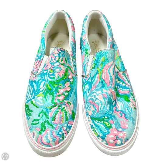 Shoes Designer By Lilly Pulitzer In Blue & Pink, Size: 6