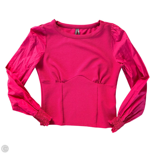 Top Long Sleeve By Anthropologie In Pink, Size: S
