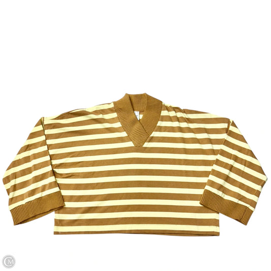 Top Long Sleeve By Maeve In Striped Pattern, Size: M