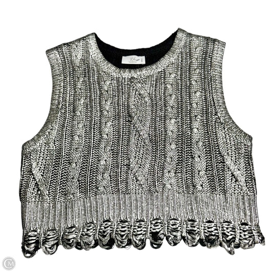 Vest Sweater By Stile Collection In Silver, Size: S